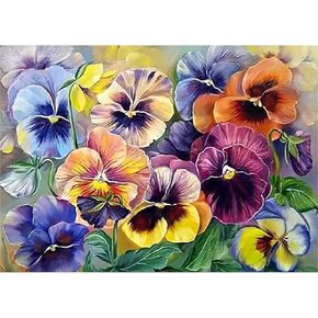 QENSPE Diamond Painting Kits for Adults,Flower Full Drill Diamond Art Diamond Dots Paintings for Beginners,Round 5D DIY Arts and Crafts for Home Wall Decor 12x16inch