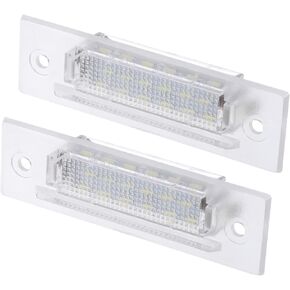 Car 6500K White LED License Plate Light Assembly No.9646316200101C 3528SMD for Porsche Boxster 986 97-04 for Porsche 964 993 996 ABS Clear (Set of 2)
