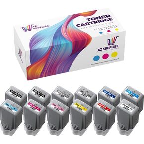 AZ SUPPLIES Compatible Ink Cartridge Replacement for Canon PFI-1000, PB,MB,C,M,Y,R,PM,GY,PC,CO,PG,B, 12 Pack