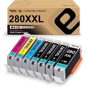 TESEN Compatible Ink Cartridge Replacement for Canon 280XXL PGI-280XXL PGI 280 XXL Black Ink Cartridge Use with PIXMA TR7520 TR8520 TS6120 TS6220 TS8120 TS8220 TS9120 TS9520 TS9521C Printer, 3 Pack