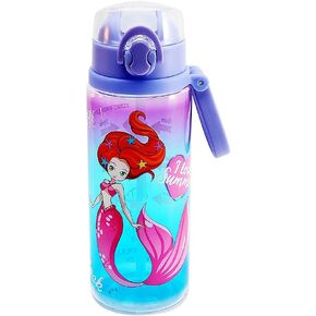 Home Tune 23oz Kids Water Drinking Bottle - Tritan BPA Free, Wide Mouth, Auto Flip Cap, Secure Lock, Easy Open, Lightweight, Leak-Proof Time Marker Water Bottle For Girls & Boys - Sloth