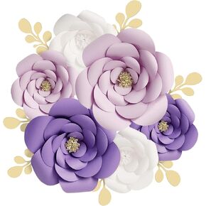 Luau Hawaiian Hibiscus Paper Flowers Tropical Leaves Party Decorations Paper Artificial Flower for Mexican Hawaiian Party Decoration Aloha Party Backdrop Bridal Shower Wedding Centerpiece Wall Decor