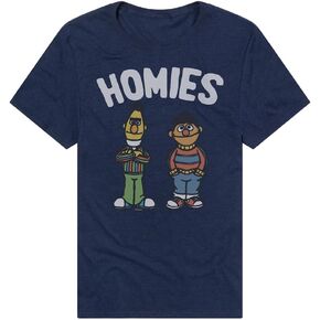 Popfunk Official Sesame Street Adult Unisex Classic Ring-Spun T-Shirt Collection