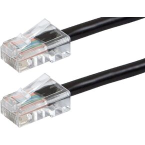 Monoprice ZerobootCat6 Ethernet Patch Cable - Network Internet Cord - RJ45, Stranded, 550Mhz, UTP, Pure Bare Copper Wire, 24AWG, 2ft, White