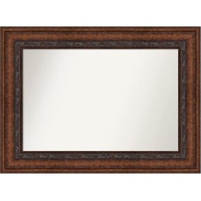 Amanti Art Bathroom Mirror, Accent Bronze Wall Mirror for use as Bathroom Vanity Mirror Over Sink (29 x 23 in.) Non-Beveled Mirror, Bronze Mirror, Traditional Mirror from WI, USA