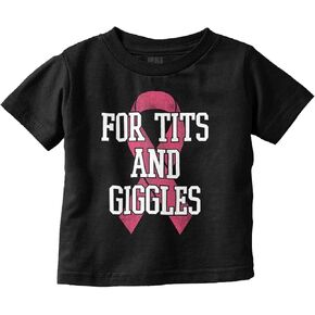 Breast Cancer Awareness Funny Ribbon Toddler Boy Girl T Shirt