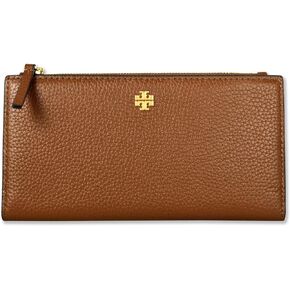 Tory Burch 139540 Blake Color-Block Cortado Brown With Gold Hardware Women's Slim Wallet