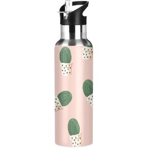 xigua Daisy Water Bottle with Straw Lid 22 oz - Vacuum Insulated Stainless Steel Water Bottles Leakproof Water Flask for Fitness Sports Outdoor