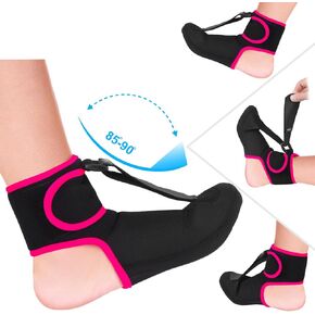 Wixen Plantar Fasciitis Night Splint Quick Relief Plantar Fasciitis Braces for Men Women, Adjustable Night Splint For Plantar Fasciitis Women Men, Achilles Tendonitis Ankle Pain Relief, (Blue Small)