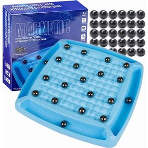 Magnetic Chess Game, Portable Magnetic Chess Game with Stones - 30 Stones, Fun Table Top Multiplayer Strategy Game. (30 Round Magnets)