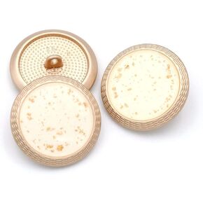 5 Pcs/Lot Gold Metal Button Cloth Buttons Round Scrapbook Decoration(Black Golden,25mm)