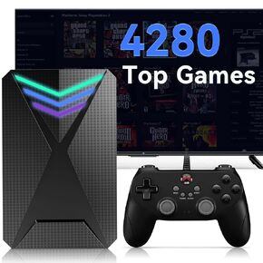 وحدة تحكم ألعاب كلاسيكية hypre base lbox وحدة تحكم محاكي، وحدة تحكم ألعاب فيديو التوصيل والتشغيل، وحدة تحكم ألعاب محمولة hdd، عصا ألعاب صغيرة مع ألعاب للكمبيوتر الشخصي والكمبيوتر المحمول، وحدة تحكم ألعاب محمولة بنظام الفوز