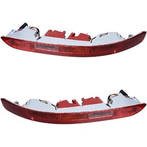 Rear Bumper Brake Tail Light Fog Lamp Assembly Compatible For 2009 2010 2011 2012 2013 2014 2015 2016 2017 Audi Q5 Left Driver + Right Passenger Replace 8R0945095 8R0945096