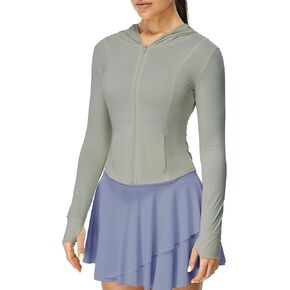icyzone UPF 50+ Athletic Jackets with Pockets, Lightweight Long Sleeve Sun Protection Shirts Summer Outdoor