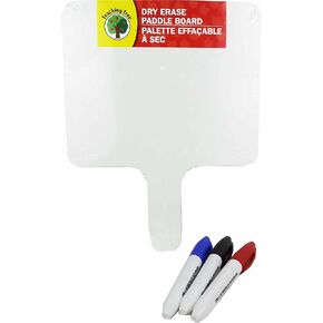 Teaching Tree Double Sided Dry Erase Paddle Board and Markers ~ Includes 1 Dry Erase Paddle Board and 3 Dry Erase Markers