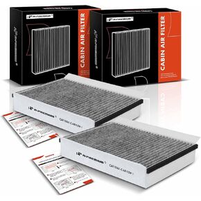 A-Premium 2-PC Cabin Air Filter with Activated Carbon Compatible with Jaguar S-Type 2002-2008 & Lincoln LS 2003-2006, Replace# 2R8Z19N619BA