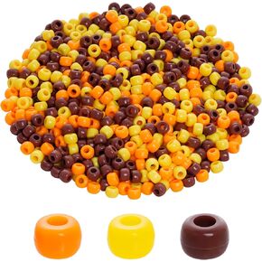 1000 Pcs Black Beads Assorted Opaque Round Plastic Beads for Home Decor Necklaces Bracelets Earrings DIY Crafts (Black) in Kuwait