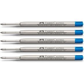 5 X Faber-castell Ballpoint Refill Medium Blue