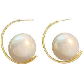 Alloy exaggerated pearl earrings jewelry