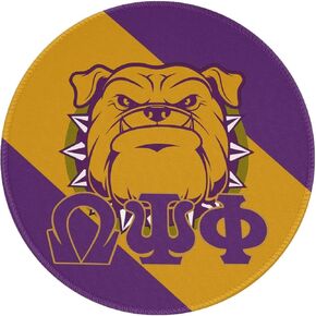 Psi Phi Mouse Pad Series Anti-Slip Mouse Mat for Office Computer Mousepads Round Gaming Mouse Pad 7.9 X7.9 Inchs