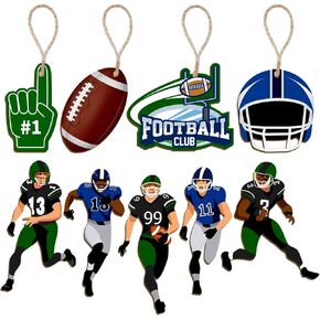 زينة كرة القدم-ديكورات حفلات كرة القدم 27 قطعة من وعاء كرة القدم الممتاز، لافتة خشبية معلقة، لعبة رياضية لكرة القدم، زخارف خشبية in Kuwait