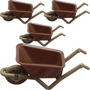 Zerodeko 4PCS Simulation Cart Models, Dollhouse Mini Barrows, Miniature Wheelbarrow Accessories for Action Figures, Dioramas, Micro-Landscape Decor in Saudi Arabia