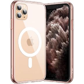 JETech Magnetic Case for iPhone 11 Pro 5.8-Inch Compatible with MagSafe Wireless Charging, Shockproof Phone Bumper Cover, Anti-Scratch Clear Back (Alpine Green)