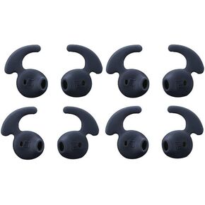 Lunies Samsung Eargel Earbud Tips Anti-Slip Soft Silicone Sport Running Earphone Covers for Samsung Galaxy S6 9200 S7 Edge Note 5 Earbuds 4 Pairs Black