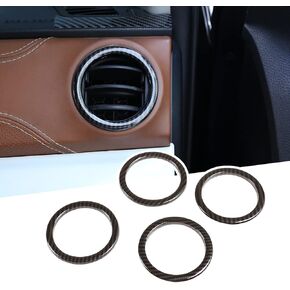 LLKUANG Fit for Toyota Tundra 2014-2021 ABS Instrument Console Side Air Conditioning Air Outlet Ring Trim Car Interior Accessories (Matt black)