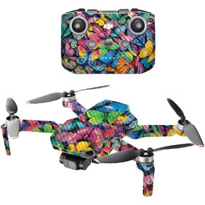 Mighty Skins Carbon Fiber Compatible with DJI Mini 2 Portable Drone - Bright Smoke | Protective, Durable Textured Carbon Fiber Finish | Easy to Apply and Change Styles | Made in The USA