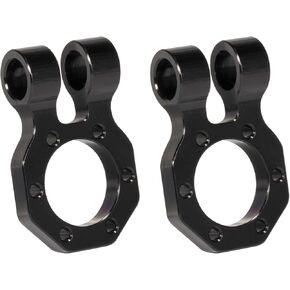 AMK Aluminum 1/10 Scale RC Tow Hooks CNC Trailer Hitch Shackle Metal Bumper D-Ring for RC Crawler Axial SCX10 Element Enduro Gen7 Gen8 TRX6 TRX4 Upgrades 2Pcs (Silver)