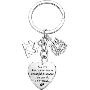 Birthday Keychain Gifts for Women Happy Birthday Keyring Gifts for Mom Aunt Inspirational Gifts for Daughter Niece