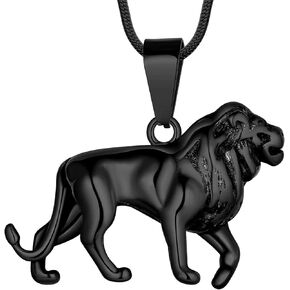 3D الحيوان الأسد الكلب قلادة ليو قلادة - زودياك المرأة الأسد قلادة كوكبة ابراج ليو قلادة هدايا عيد ميلاد للفتيات الفولاذ المقاوم للصدأ الكلب قلادة للرجال مجوهرات in Kuwait