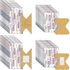 200 Pcs Knuckle Bandages Fingertip Bandages Flexible Fabric Finger Tips Bandages Adhesive Bandages Bulk for Wound Care Scrapes Blister