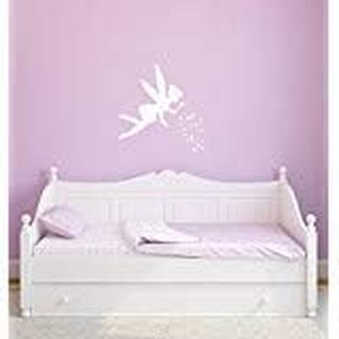 ملصق حائط خرافي - لتزيين غرفة النوم، أو الحضانة، أو غرفة اللعب لأميرتك الصغيرة، مقاس 12 × 12 بوصة، أبيض، يتضمن ملصقات غبار بيكسي السحرية in Kuwait