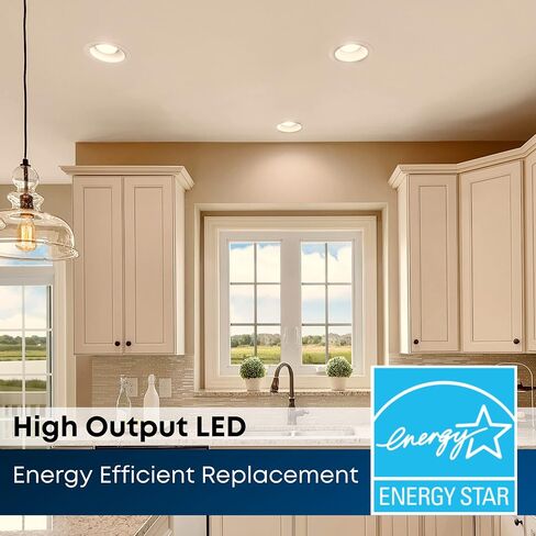 Feit Electric 5 Inch or 6 Inch LED Recessed Lighting Retrofit Downlights, 120 Watt Equivalent High Output, 2000 Lumen 5000K Daylight, Dimmable, 6 Pack LEDR56XHO/950CA/6 in Saudi Arabia