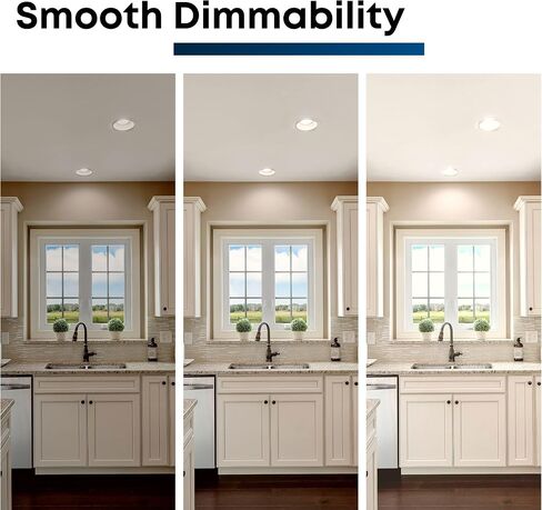 Feit Electric 5 Inch or 6 Inch LED Recessed Lighting Retrofit Downlights, 120 Watt Equivalent High Output, 2000 Lumen 5000K Daylight, Dimmable, 6 Pack LEDR56XHO/950CA/6 in Saudi Arabia