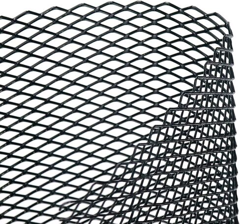 صفيحة شبكية لشواية السيارة مقاس 40 × 13 بوصة، بكرة شبكية متعددة الوظائف من سبائك الألومنيوم مطلية باللون الأسود، شبكات على شكل معيني مقاس 4 × 8 مم in Kuwait