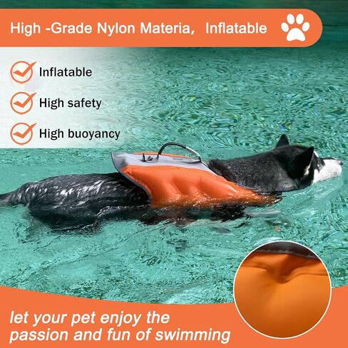 Dog Life Jacket,Dog Inflatable Life Jacket,Adjustable Floating Vest,High Flotation Life Jacket,Dog Floating Vest for Swimming Boating (Pink, Small) in Saudi Arabia