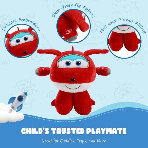 Super Wings 7" Dizzy Plush, Soft Cuddly Plushies, Premium Plush Toys for Toddlers & Children, Kids Toys for Boys and Girls Ages 0+, Gifts for Christmas, Birthday, Preschool Play, Pink in Saudi Arabia