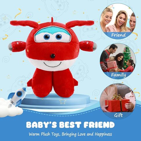 Super Wings 7" Dizzy Plush, Soft Cuddly Plushies, Premium Plush Toys for Toddlers & Children, Kids Toys for Boys and Girls Ages 0+, Gifts for Christmas, Birthday, Preschool Play, Pink in Saudi Arabia