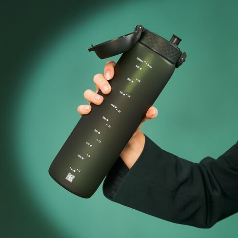 Ion8 1 Litre Water Bottle, Leak Proof, Flip Lid, Carry Handle, Rapid Liquid Flow, Dishwasher Safe, BPA Free, Soft Touch Contoured Grip, Ideal for Sports and Gym, Carbon Neutral Recyclon, 32 oz, Blue in Saudi Arabia