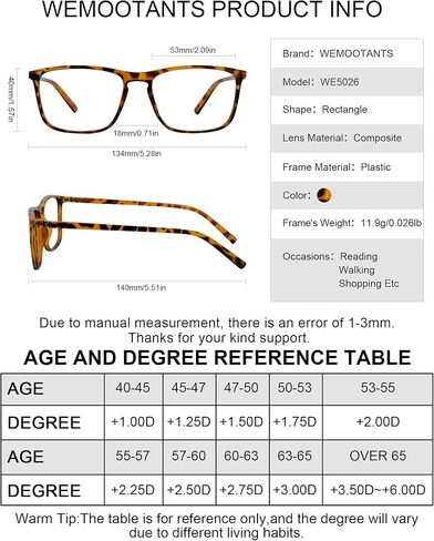 Mens Reading Glasses Stylish Readers Large Lightweight Reader 1.0 1.25 1.5 1.75 2.0 2.25 2.5 2.75 3.0 3.5 4.0 in Saudi Arabia
