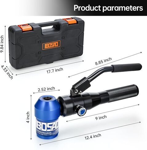IBOSAD Hydraulic Knockout Hole Punch Driver Kit 1/2 to 2 inch Electrical Conduit Hole Cutter Set KO Tool Kit Metal Sheet Puncher in Saudi Arabia