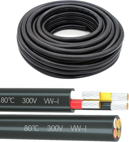 26 Gauge 6 Conductor Wire Audio Power Cable Speaker Wire (Red & Black & Yellow & White & Green & Orange) 25ft in Saudi Arabia