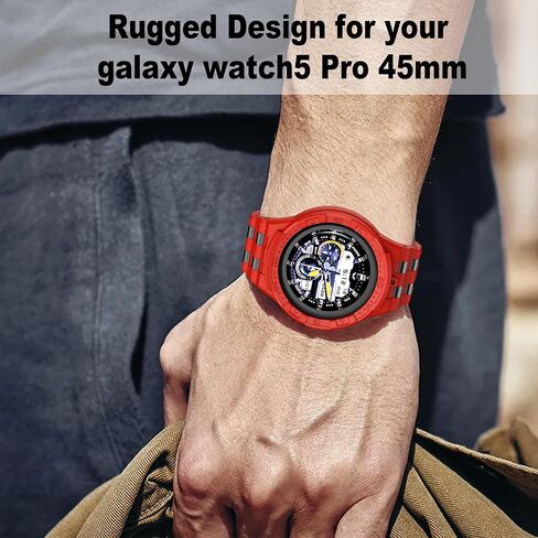 Case Compatible with Samsung Galaxy Watch 5 Pro Band with Case for Galaxy 5 Pro 45mm 2022 Men in Kuwait