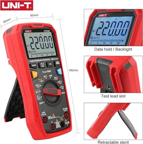 جهاز قياس متعدد رقمي UT161E 1000 فولت 22000 عدد عالي الدقة صحيح RMS C/DC اختبار السعة المقاومة للجهد الحالي، جهد NCV in Kuwait