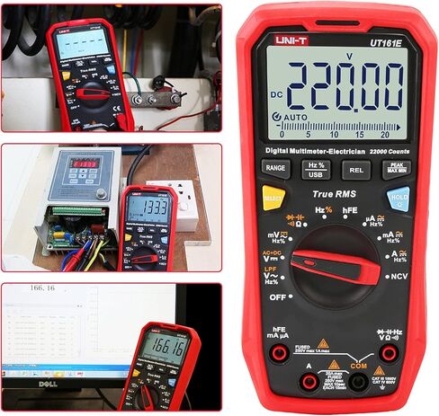 جهاز قياس متعدد رقمي UT161E 1000 فولت 22000 عدد عالي الدقة صحيح RMS C/DC اختبار السعة المقاومة للجهد الحالي، جهد NCV in Kuwait