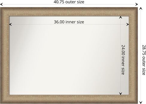 Amanti Art Bathroom Mirror, Accent Bronze Wall Mirror for use as Bathroom Vanity Mirror Over Sink (29 x 23 in.) Non-Beveled Mirror, Bronze Mirror, Traditional Mirror from WI, USA in Saudi Arabia