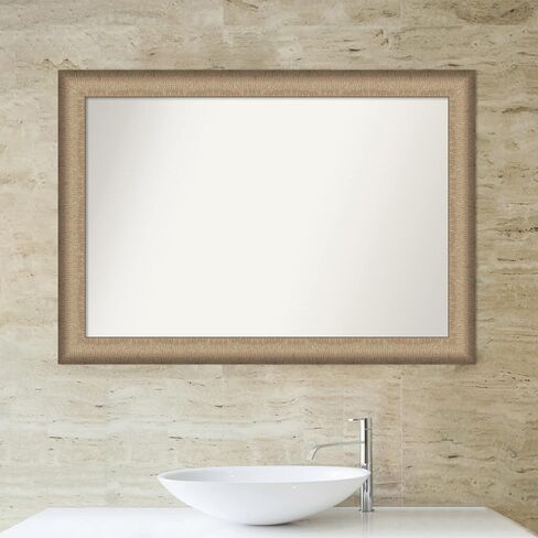 Amanti Art Bathroom Mirror, Accent Bronze Wall Mirror for use as Bathroom Vanity Mirror Over Sink (29 x 23 in.) Non-Beveled Mirror, Bronze Mirror, Traditional Mirror from WI, USA in Saudi Arabia
